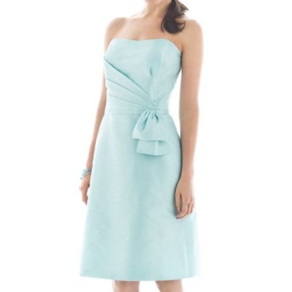 NEW AQUA TEAL TURQUOISE Short Bridesmaid Dress, Mother of the Bride, Size 10 - Picture 1 of 5